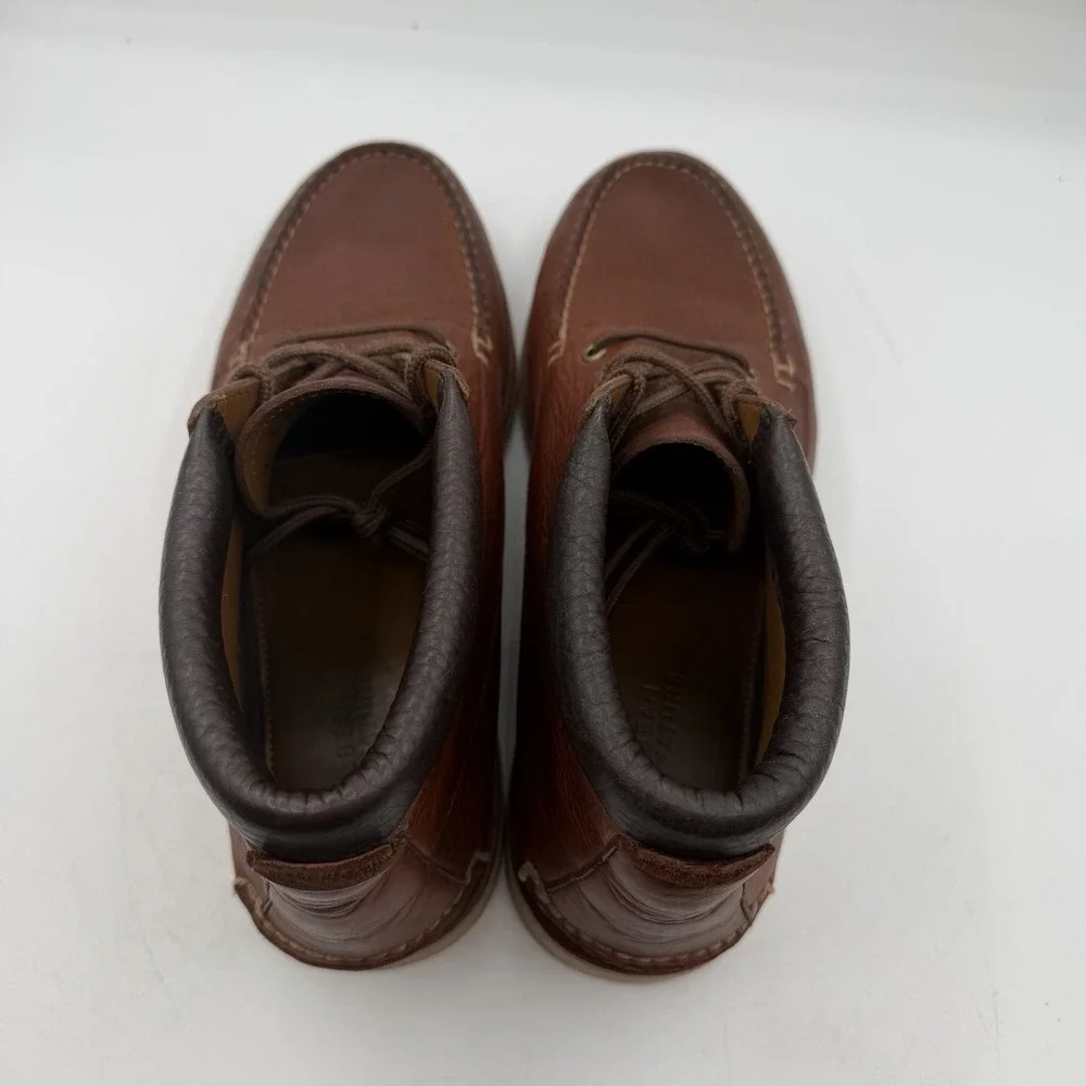 LL Bean Cruiser Signature Chukka Boots Mens 11 D Brown Leather‎ Lace Up Ankle